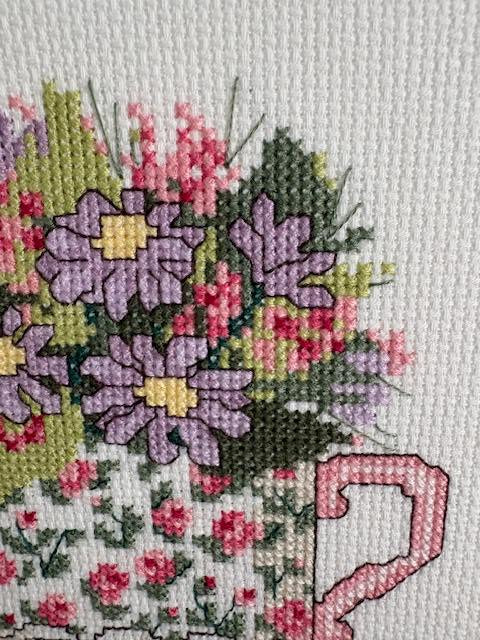 Row of Teacups Cross Stitch