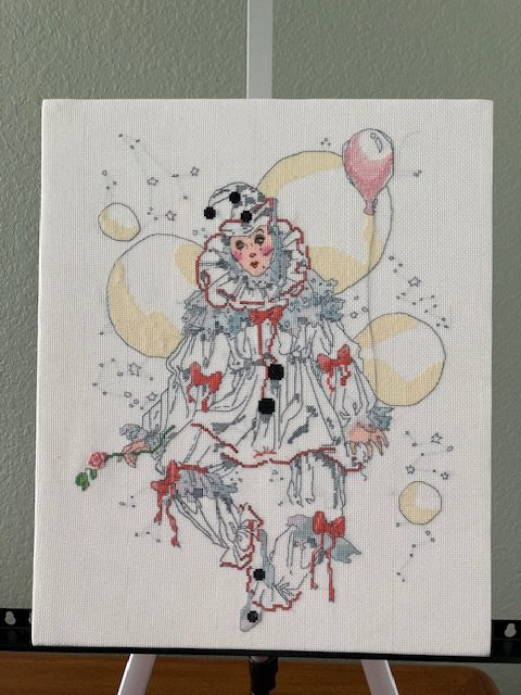Mime with Balloon Cross Stitch
