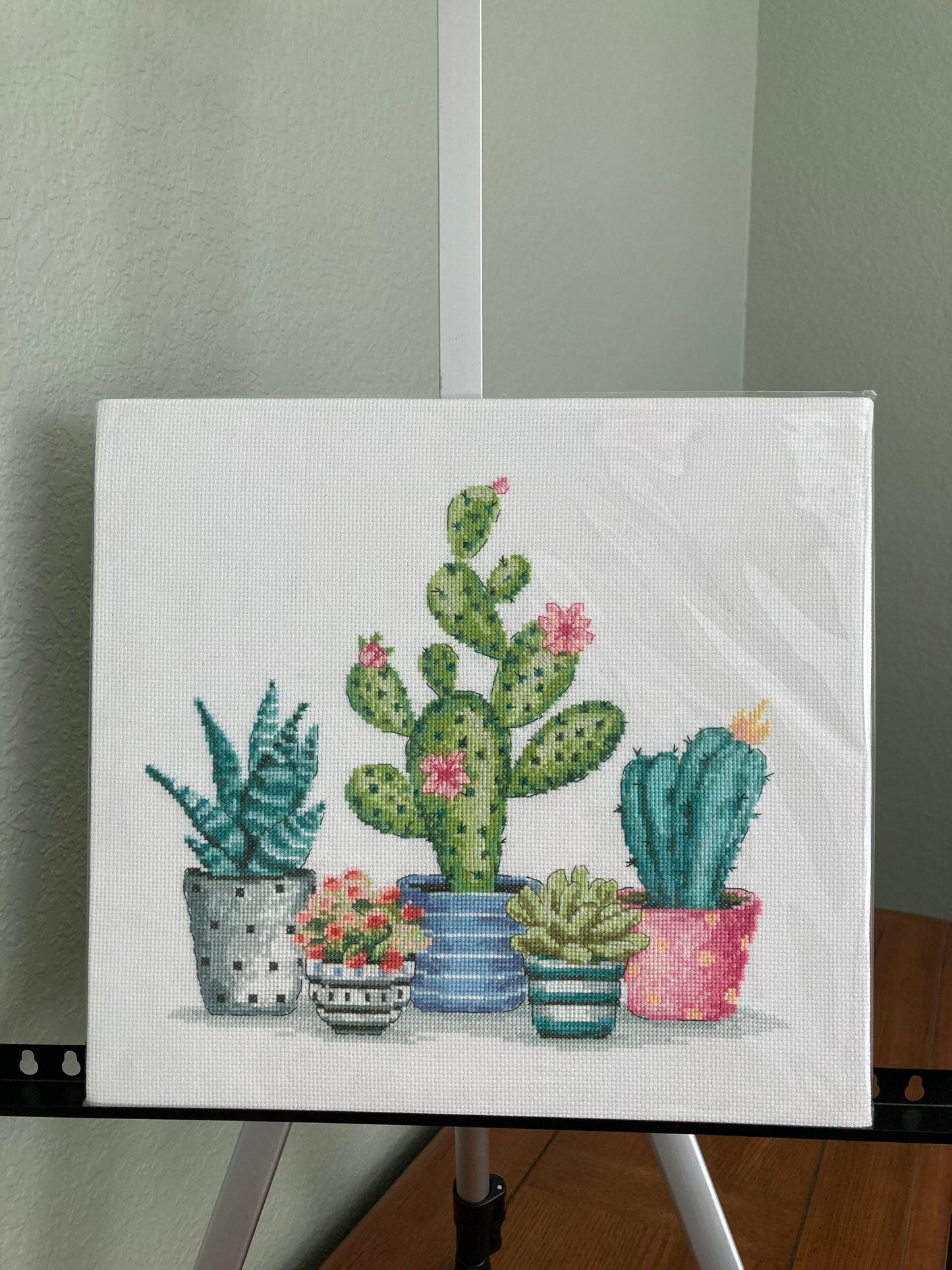 Potted Cactus Plants Cross Stitch