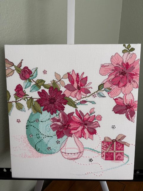 Pastel Floral Cross Stitch
