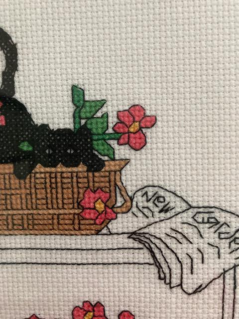 Garden Cat Cross Stitch
