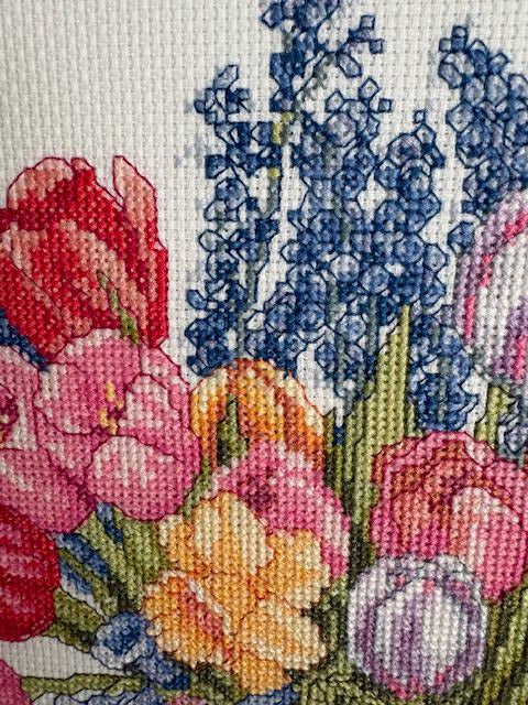 Spring Floral Rainboots Cross Stitch
