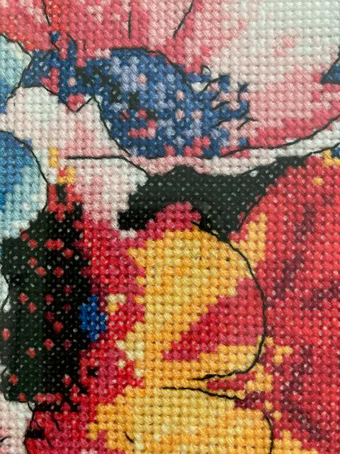 Watercolor Anemones Cross Stitch