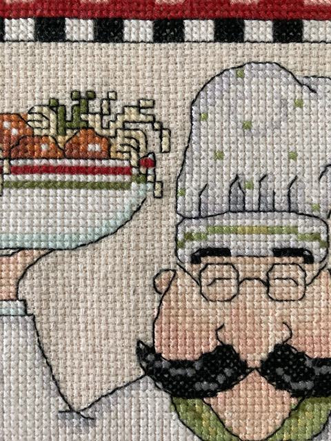 Pasta Chef Cross Stitch