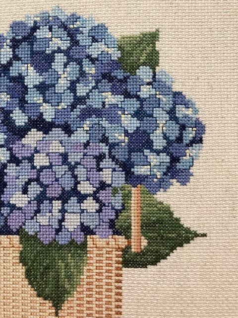 Hydrangea Basket Cross Stitch