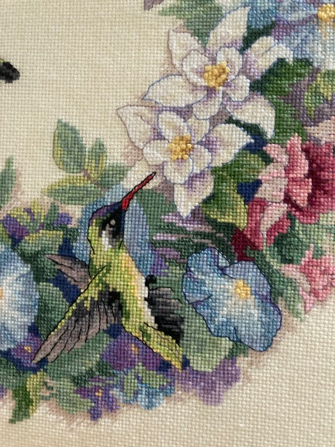 Wreath of Flowers Cross Stitch