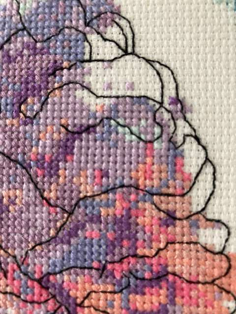 Purple Floral Cross Stitch