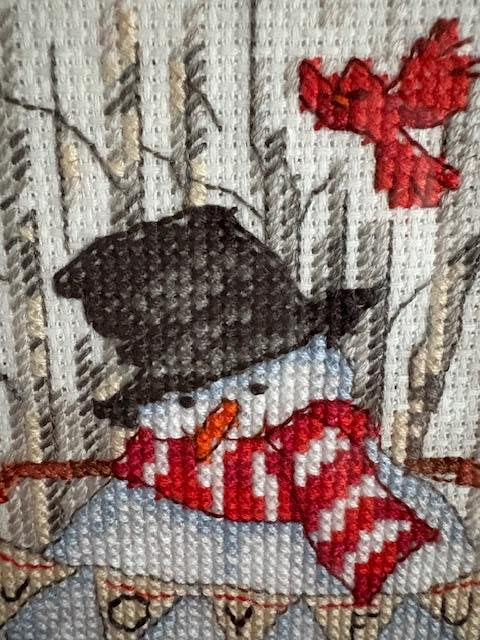 Joyful Snowman Cross Stitch