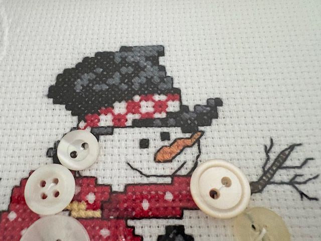 Snow Couple Man Cross Stitch