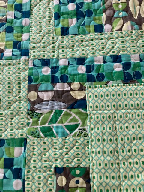 Abstract Floral Handmade Quilt