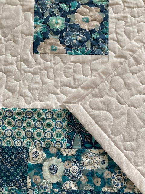 Columns and Squares Handmade Quilt
