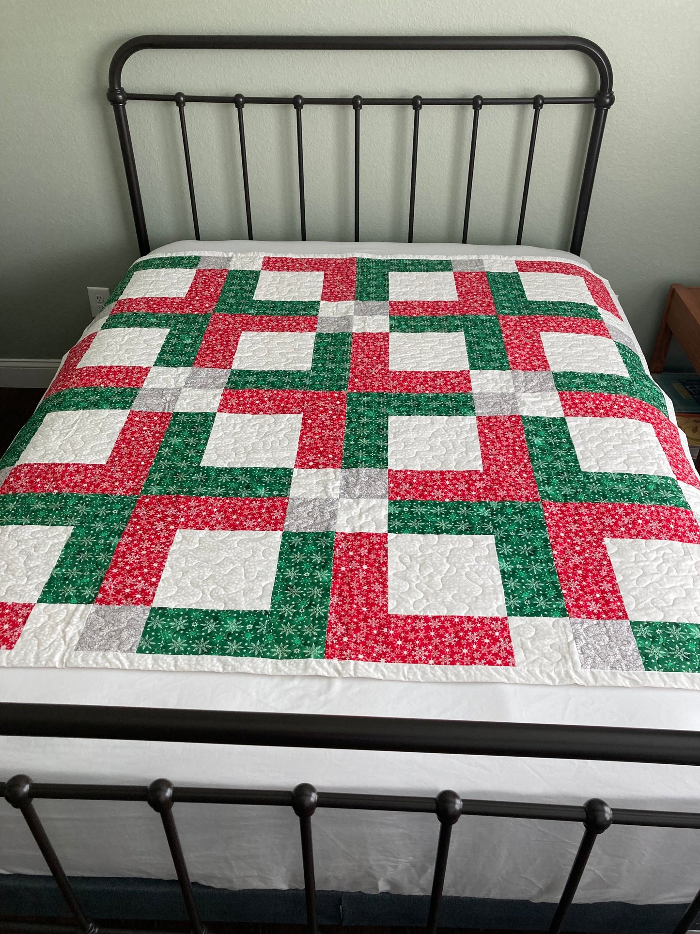 Snowflakes Abound Handmade Quilt