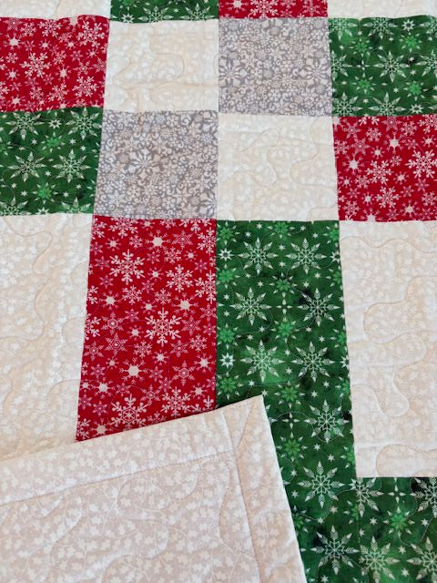 Snowflakes Abound Handmade Quilt