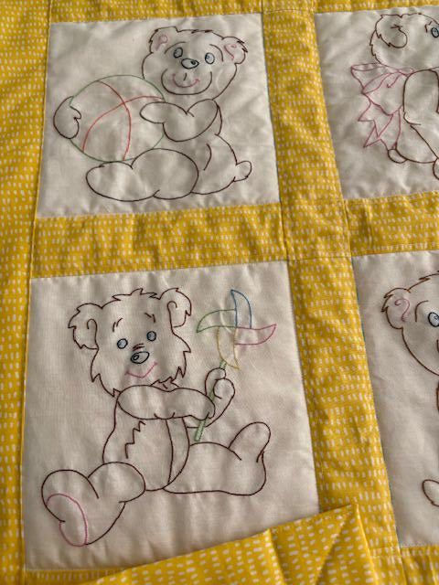 Baby Bears Handmade Quilt