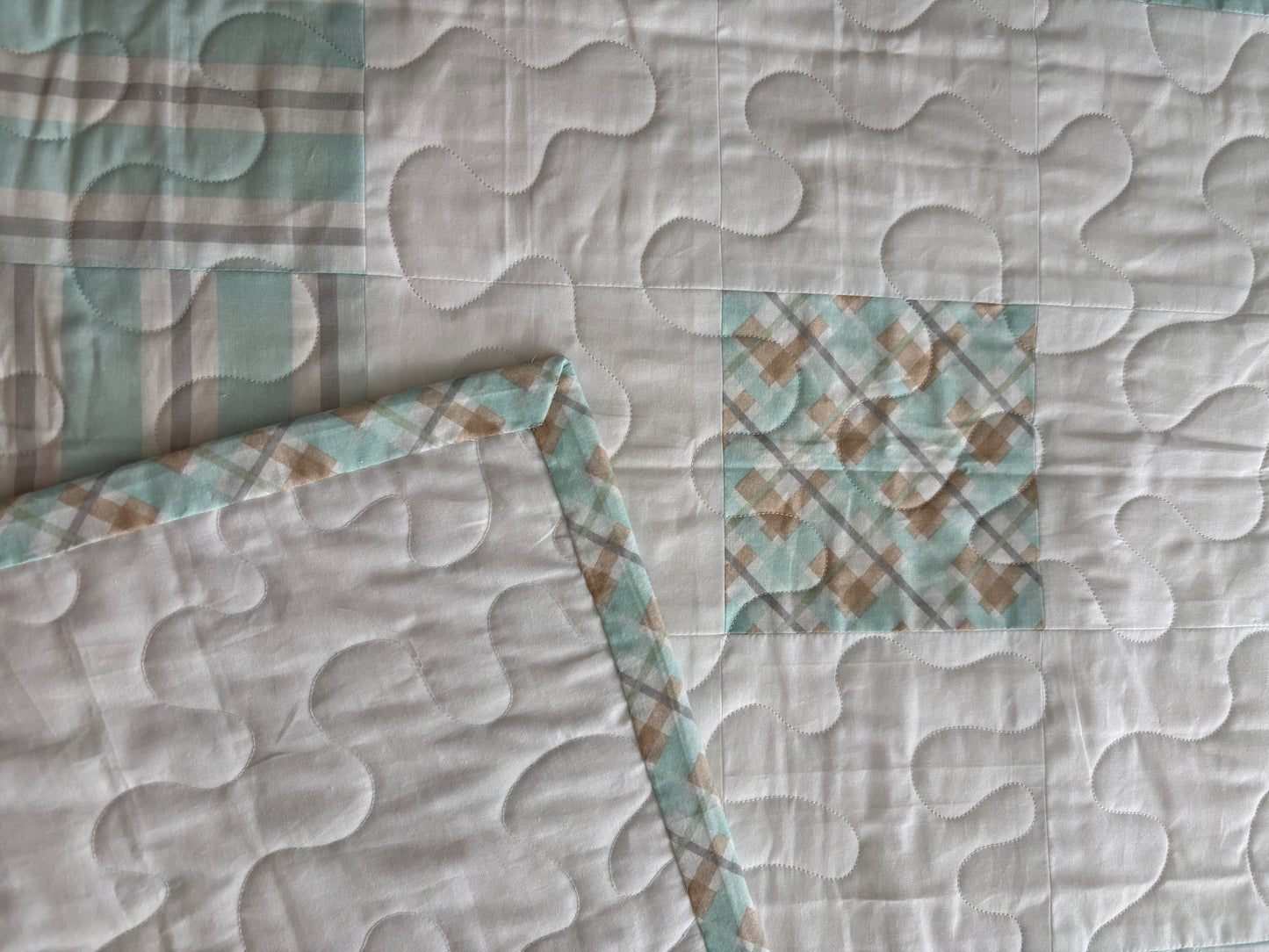 Square Rings Child Handmade Quilt