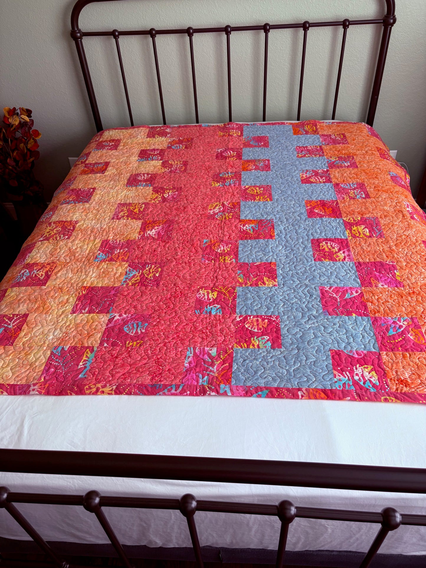 Fishes Everywhere Handmade Quilt