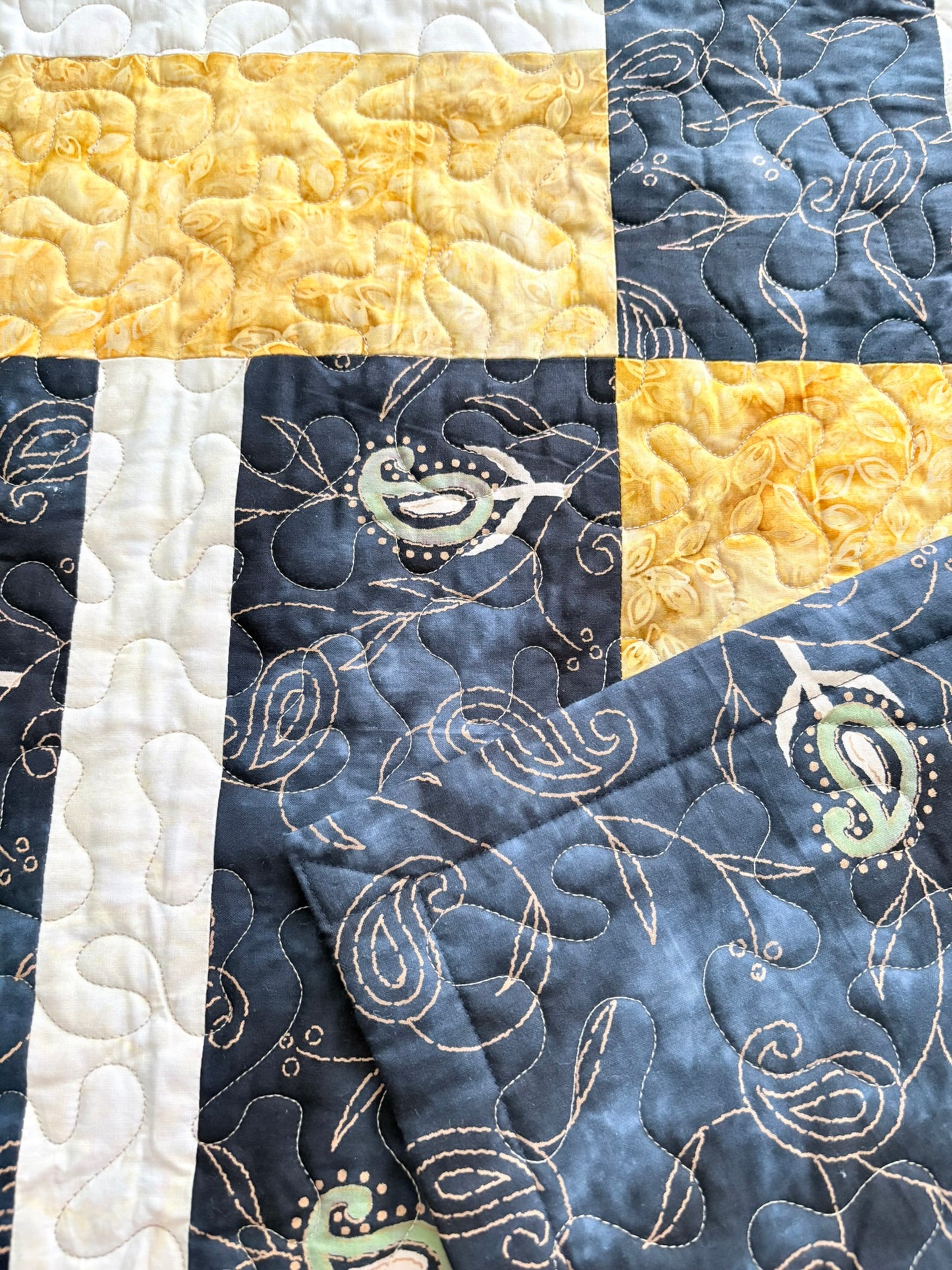 Banded Blocks III Handmade Quilt