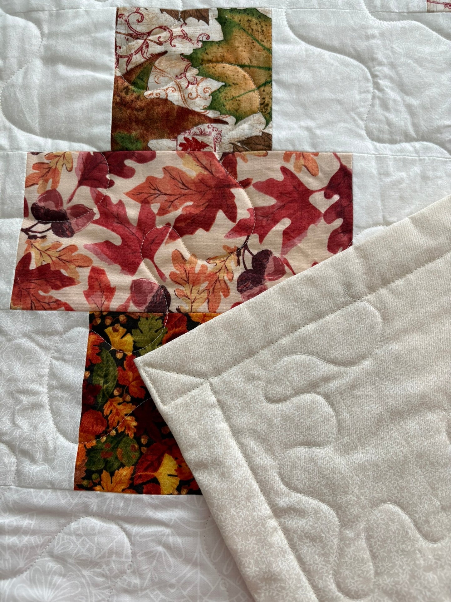 Leaves Abound Remnant Handmade Quilt
