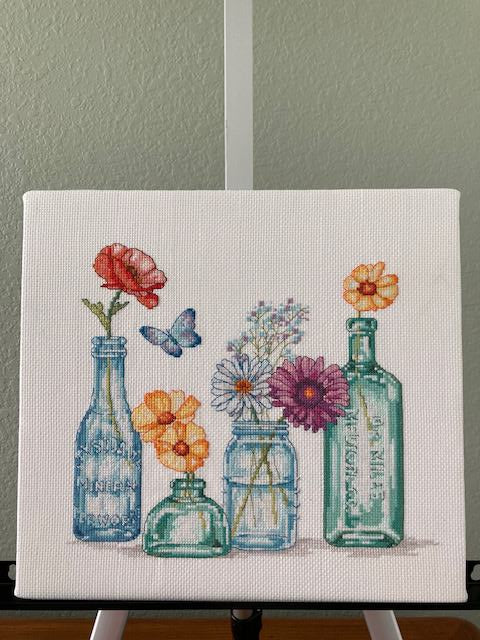 Wildflower Jar Cross Stitch