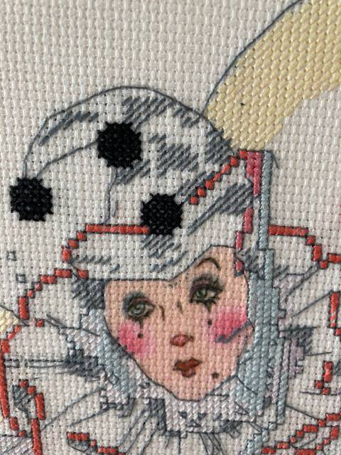 Mime with Balloon Cross Stitch