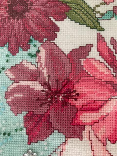 Pastel Floral Cross Stitch