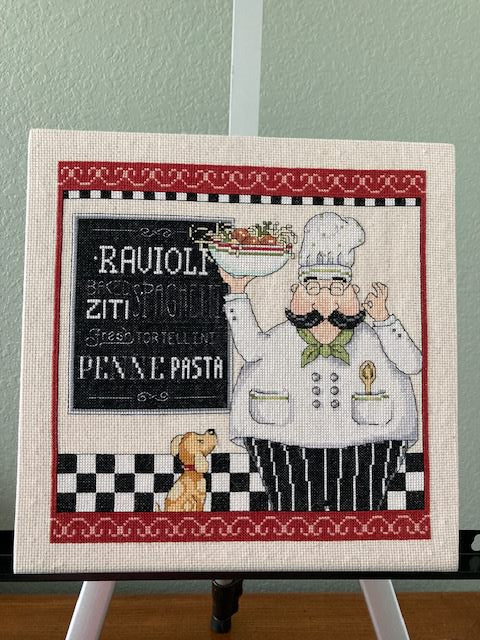 Pasta Chef Cross Stitch