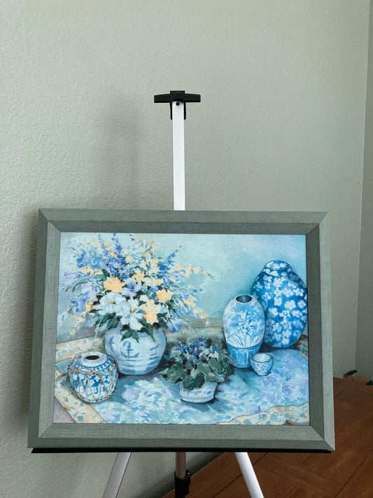 Blue Delphiniums Cross Stitch