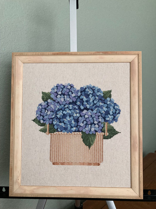 Hydrangea Basket Cross Stitch