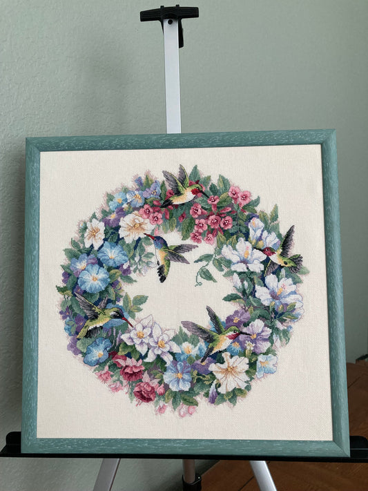 Wreath of Flowers Cross Stitch