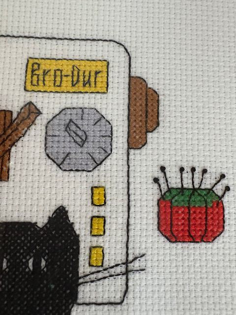 Crazy Quilt Cat Cross Stitch