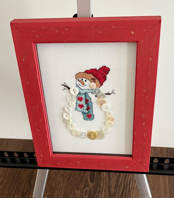 Snow Couple Woman Cross Stitch