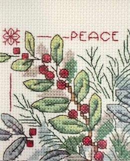 Merry Christmas Mason Jar Cross Stitch