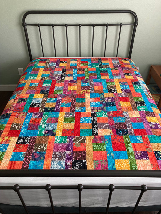 Four Block/Two Block Glamour Handmade Quilt