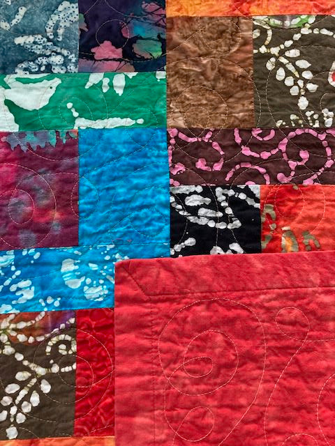 Four Block/Two Block Glamour Handmade Quilt