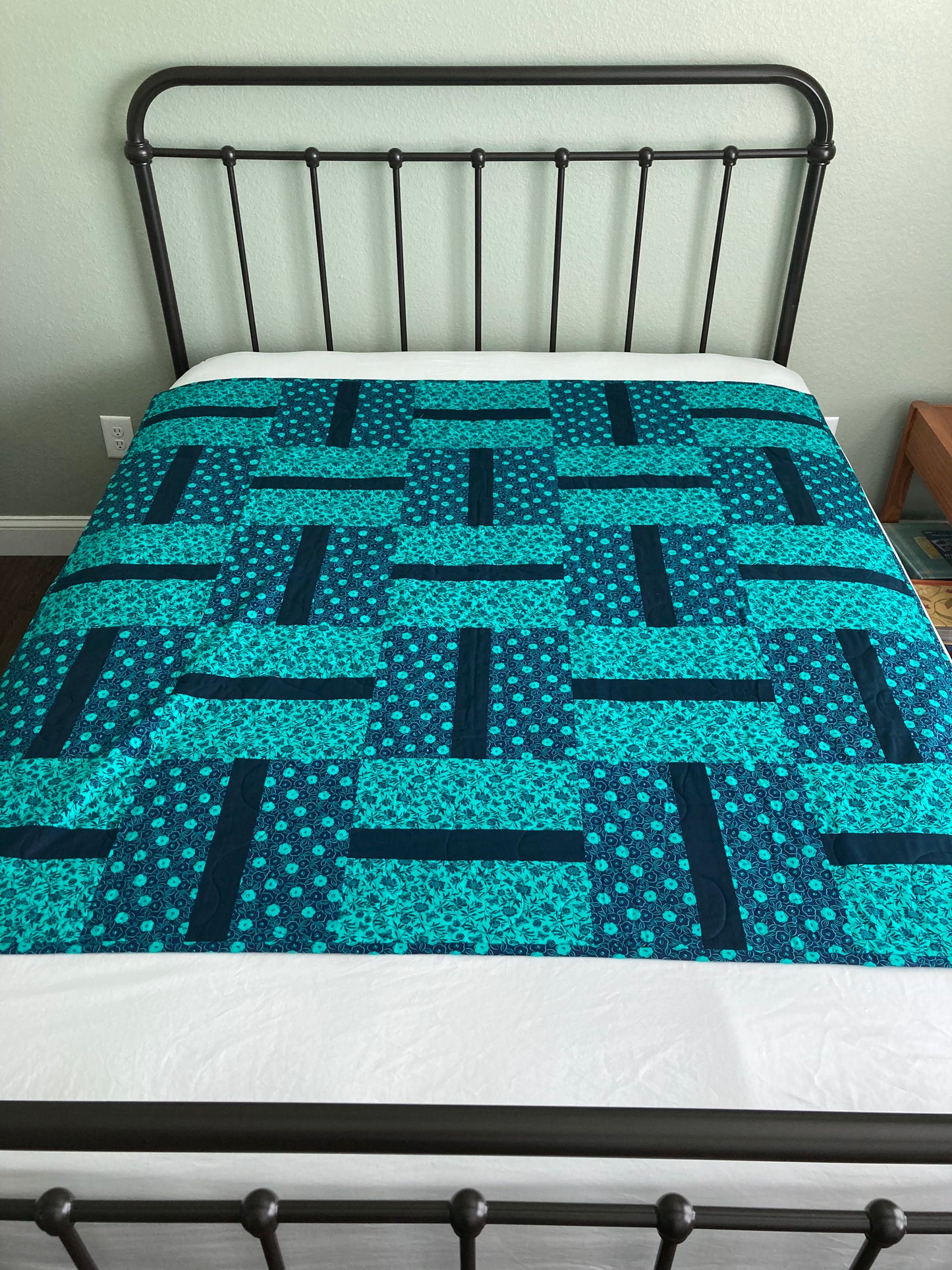 Banded Blocks Handmade Quilt