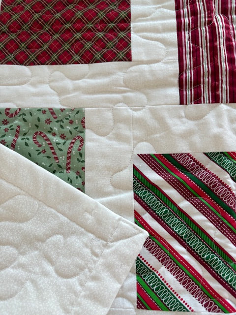 Connected Squares II Christmas Handmade Quilt