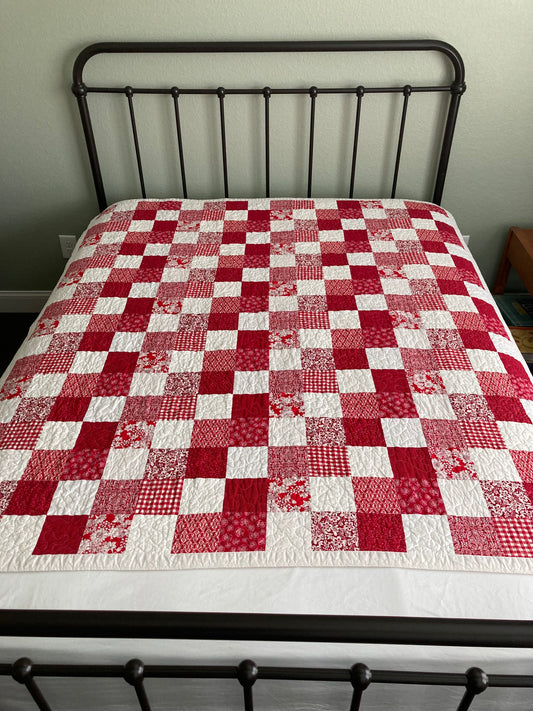 Simple Four Inch Squares IV Handmade Quilt