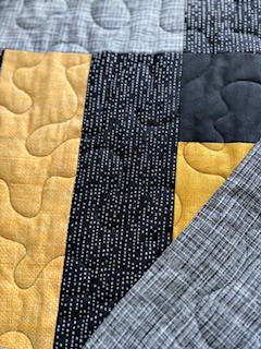 Gold and Black Handmade Quilt