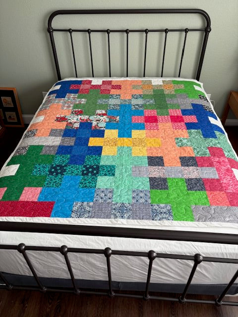 Puzzle Pieces II Handmade Quilt