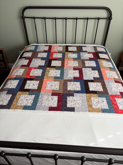 Two-piece Border Squares Handmade Quilt