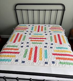 Bars and Squares II Handmade Quilt