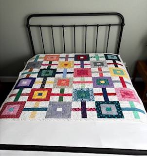 Geometric Fun Handmade Quilt