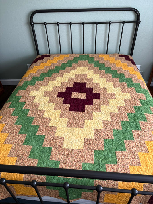 Diamonds and Diamonds II Handmade Quilt
