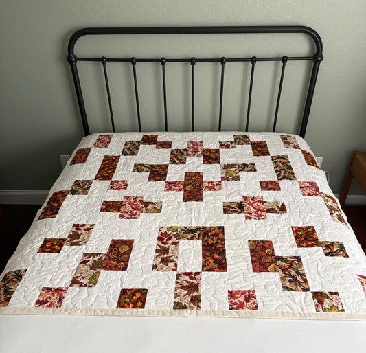 Leaves Abound Remnant Handmade Quilt