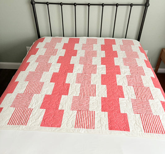 Orange Combo Delight Handmade Quilt